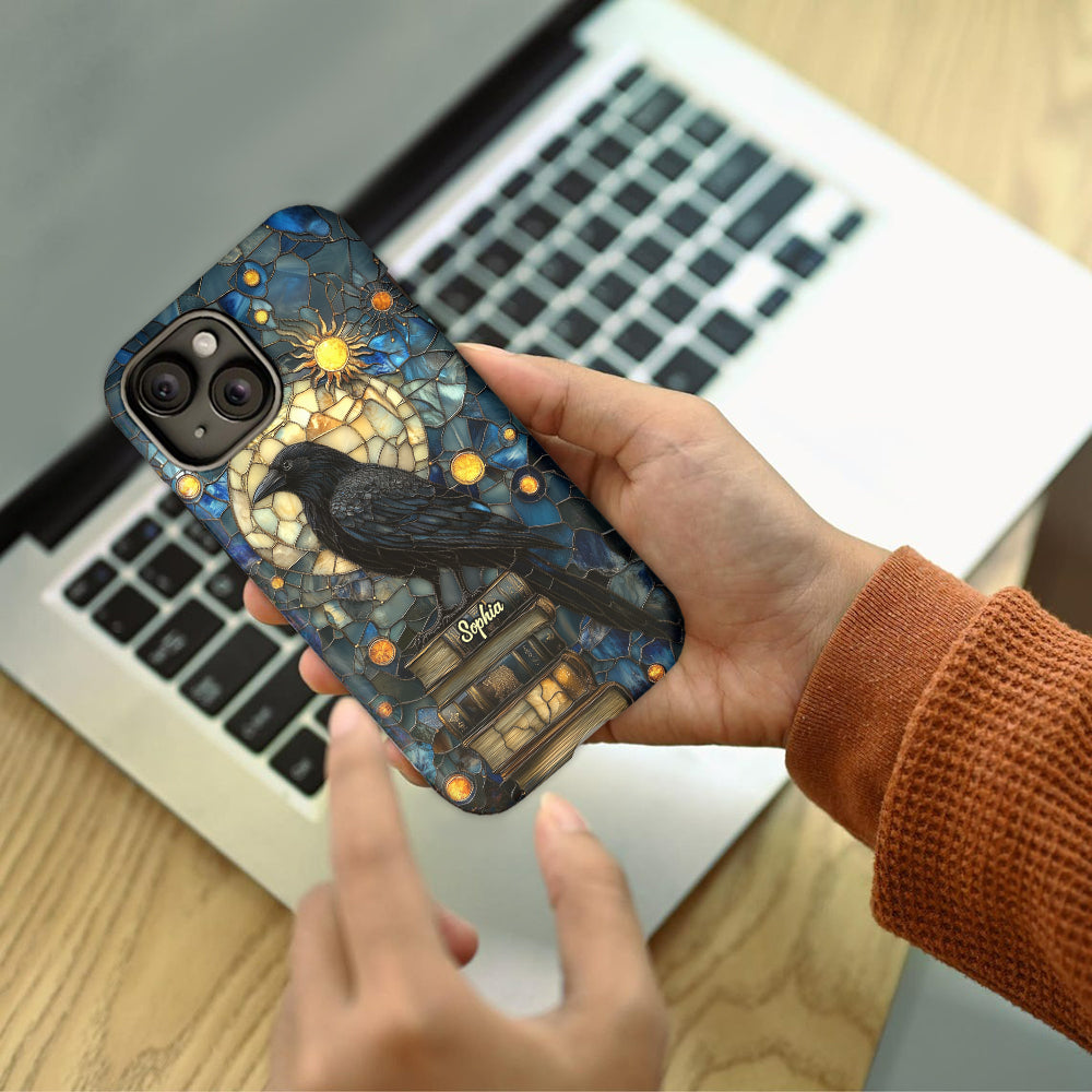 Raven Book Club - Coque de téléphone personnalisée avec livre intégral