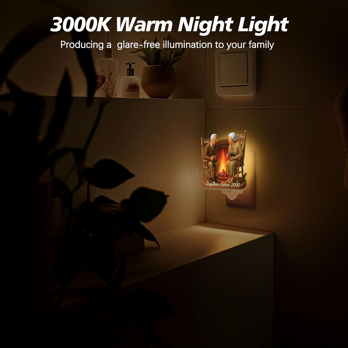 Together Since - Personalized Couple Acrylic Plug-In Night Light