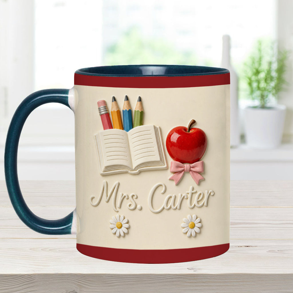 Teacher Gifts - Personalized Teacher Accent Mug