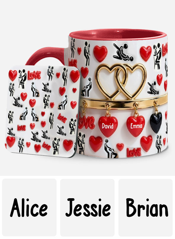 Funny Gift For Couple - Personalized Couple Accent Mug & Coaster