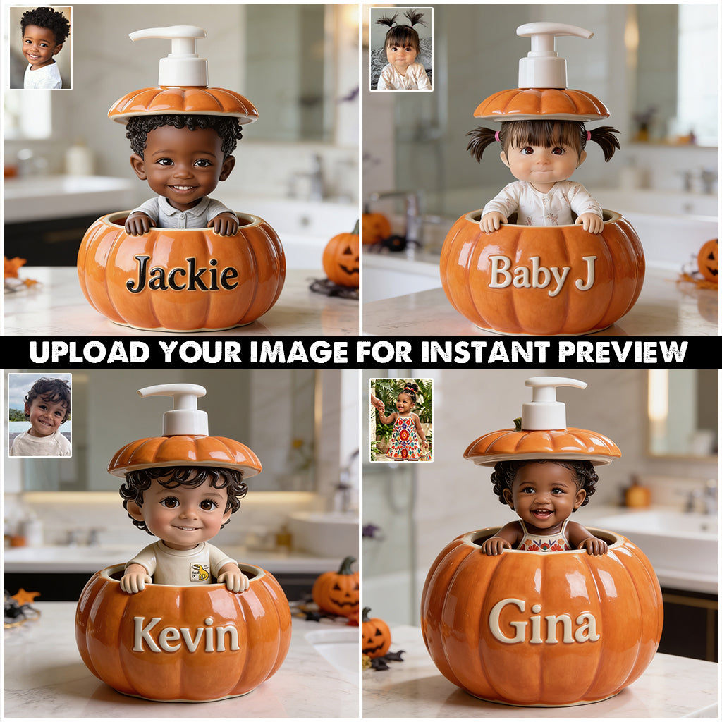 Pumpkin Peek-A-Boo - Personalized Kid Pump Dispenser