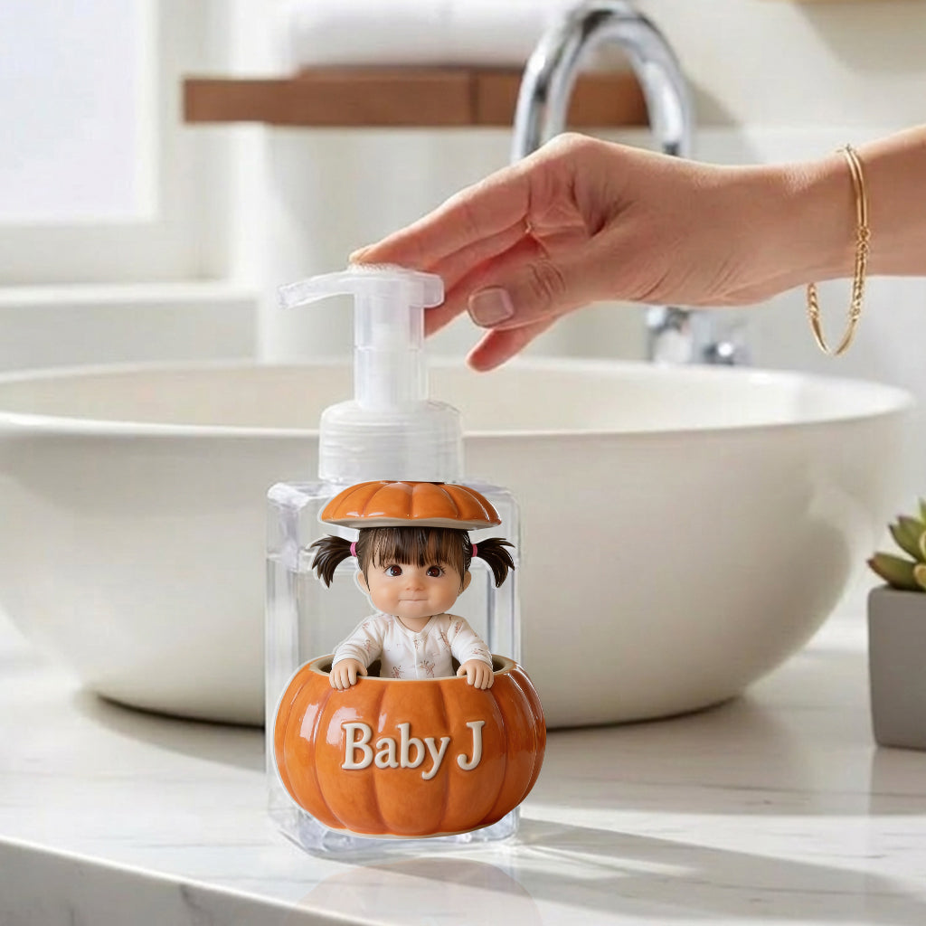Pumpkin Peek-A-Boo - Personalized Kid Pump Dispenser