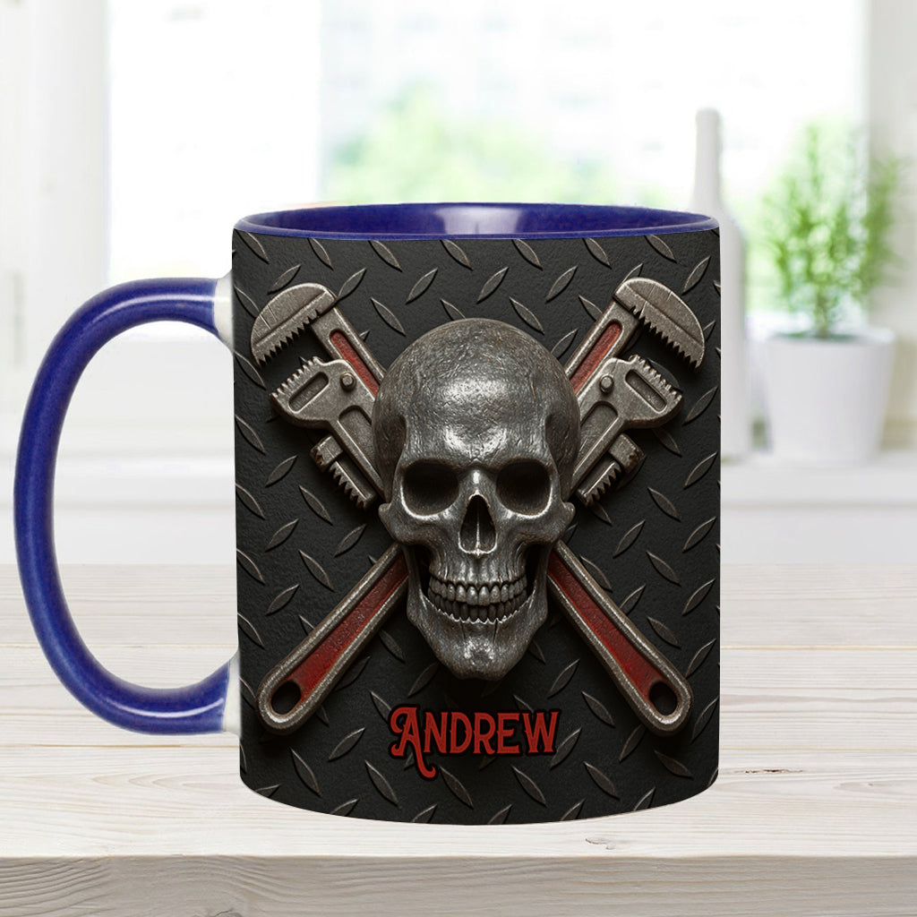 Mug personnalisé « Squelette Plombier » - Cadeau original pour plombier