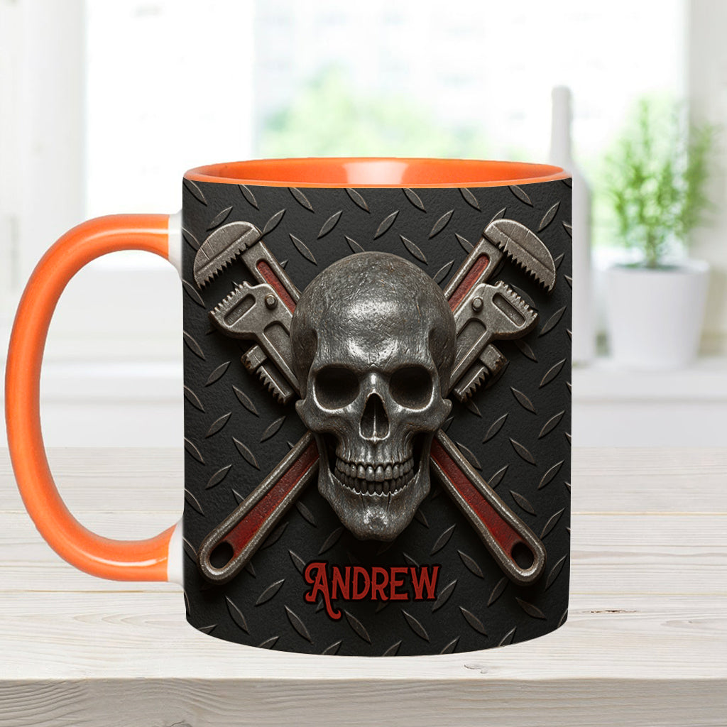 Mug personnalisé « Squelette Plombier » - Cadeau original pour plombier
