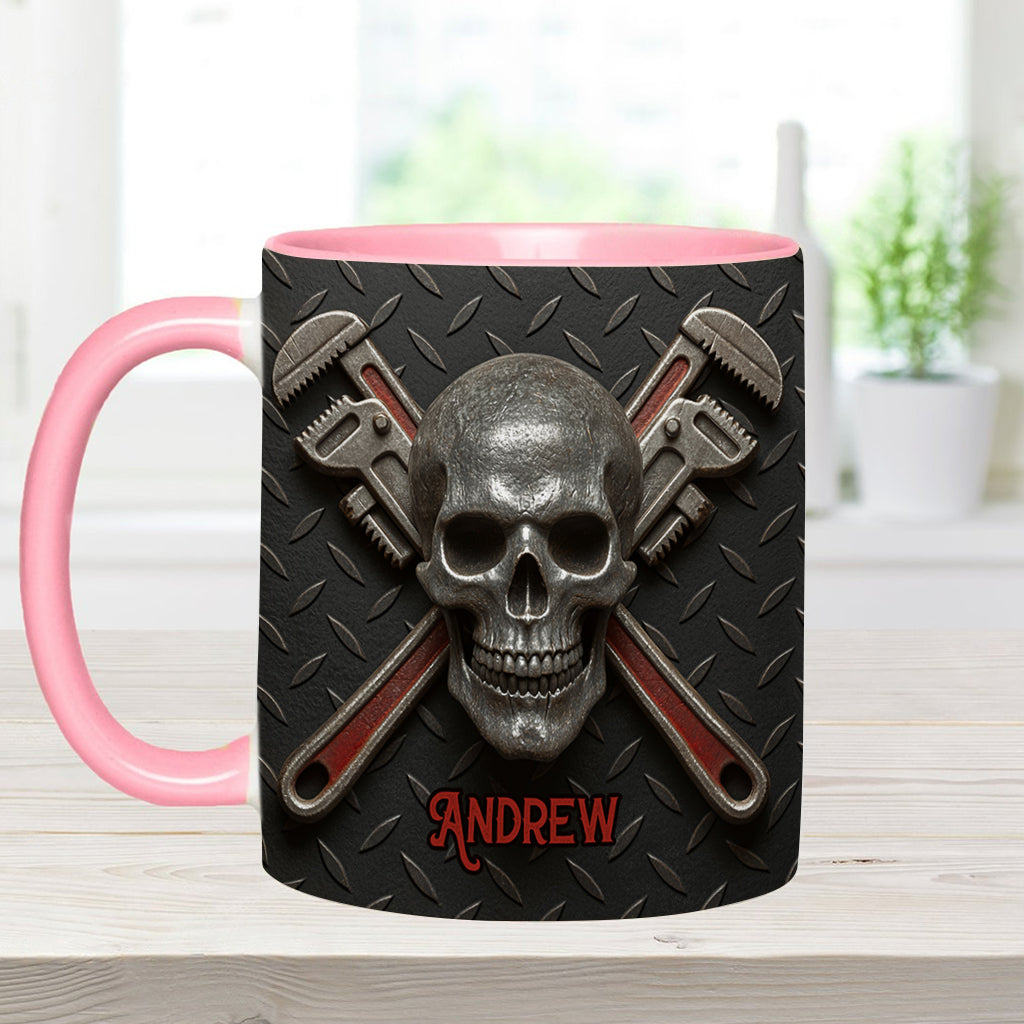 Mug personnalisé « Squelette Plombier » - Cadeau original pour plombier