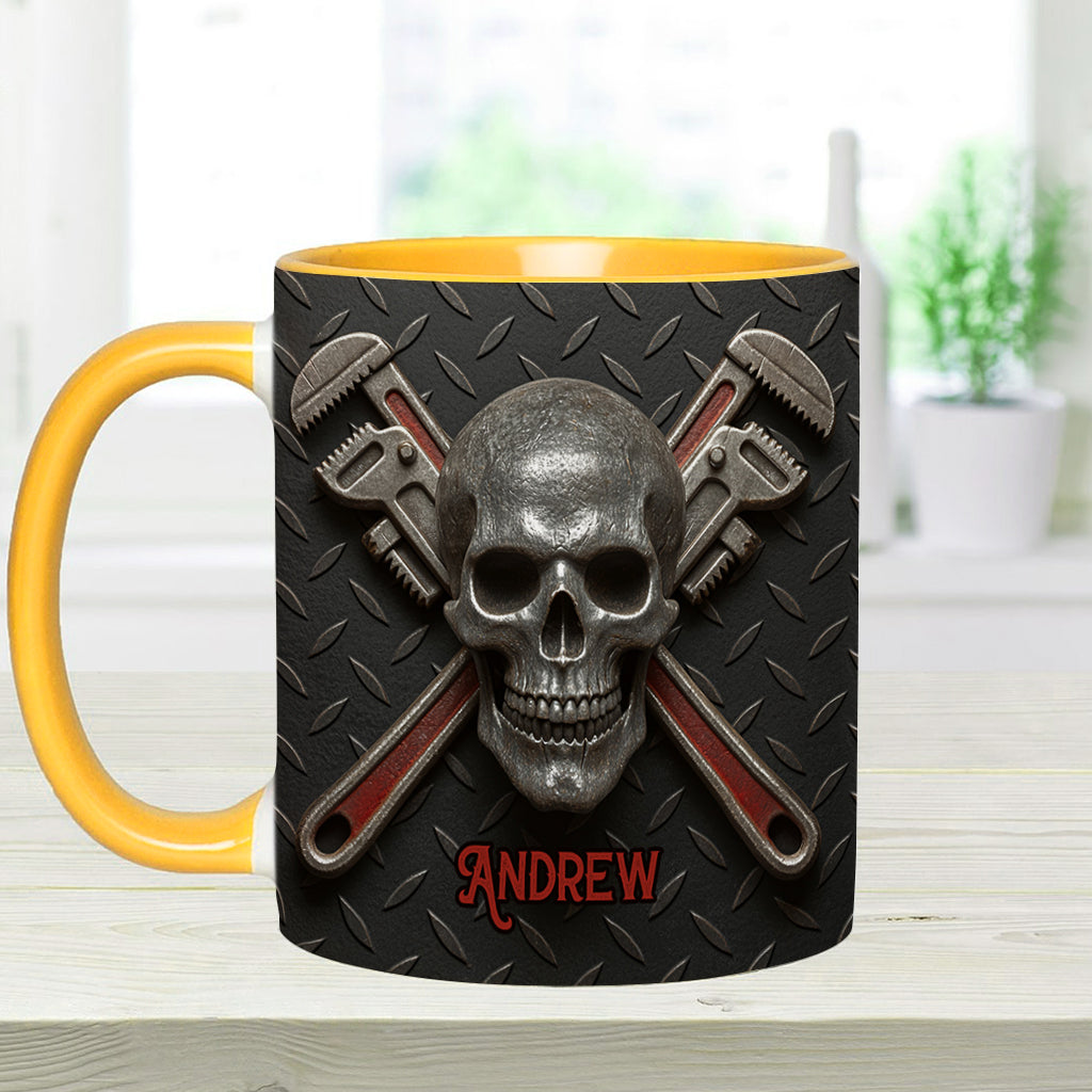 Mug personnalisé « Squelette Plombier » - Cadeau original pour plombier