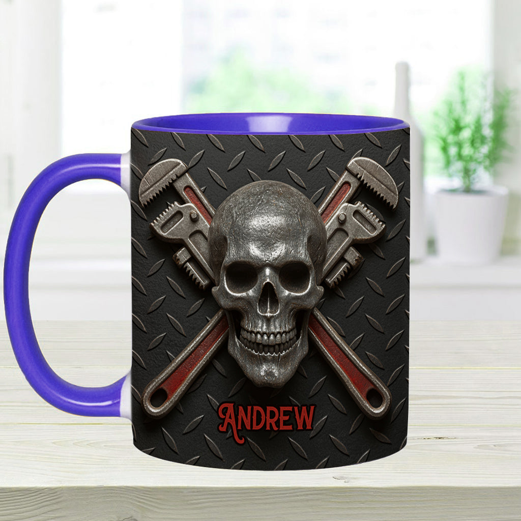 Mug personnalisé « Squelette Plombier » - Cadeau original pour plombier