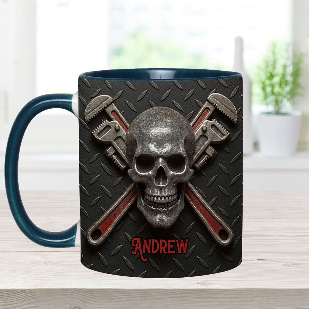 Mug personnalisé « Squelette Plombier » - Cadeau original pour plombier