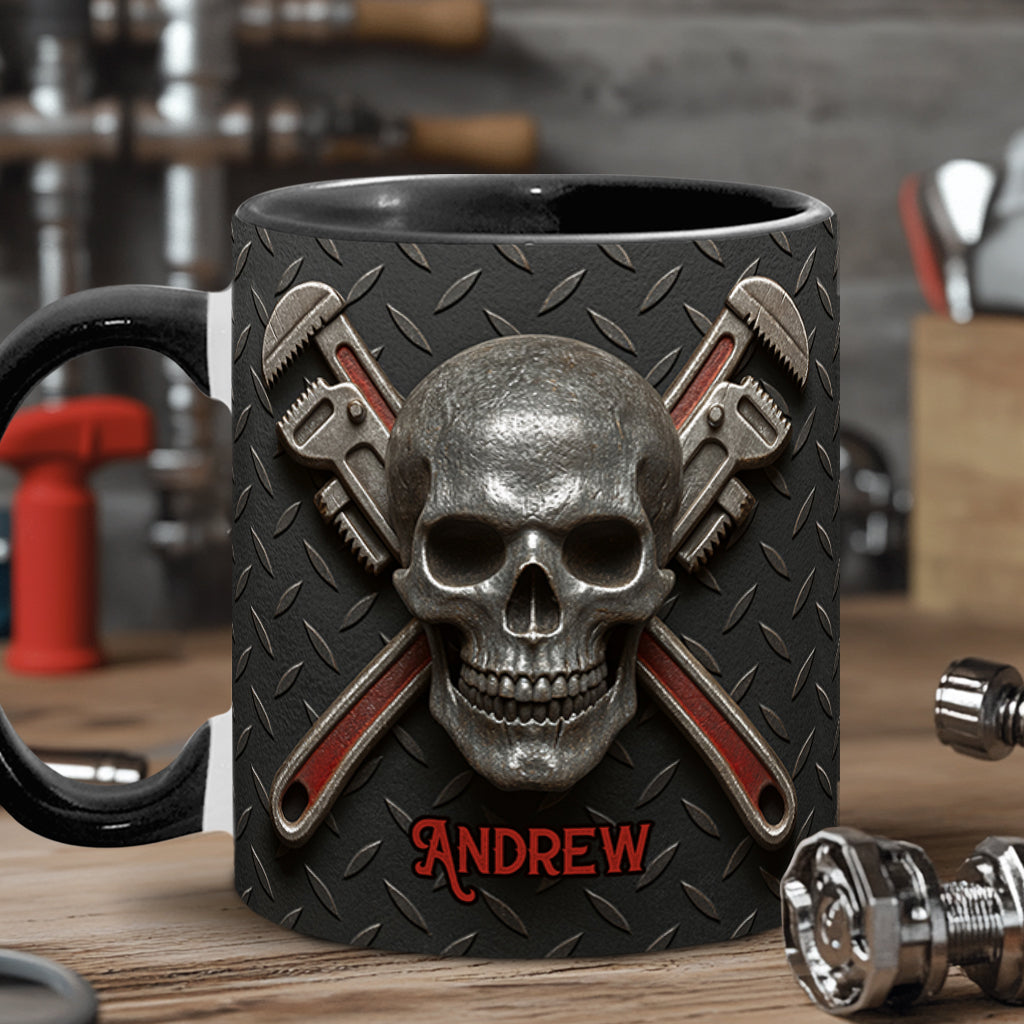 Mug personnalisé « Squelette Plombier » - Cadeau original pour plombier