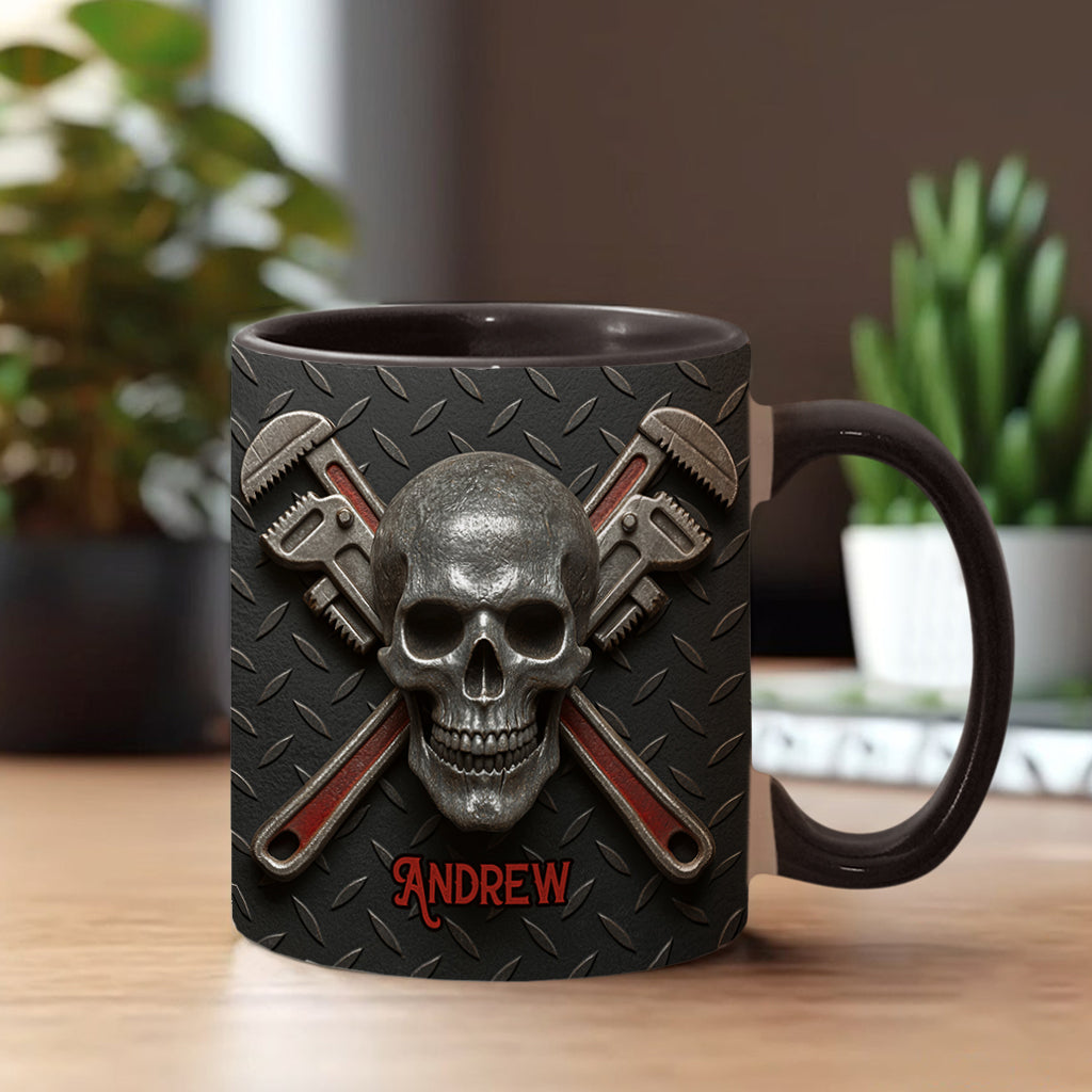 Mug personnalisé « Squelette Plombier » - Cadeau original pour plombier