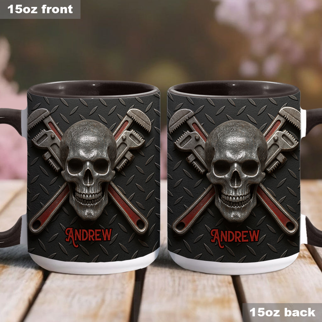 Mug personnalisé « Squelette Plombier » - Cadeau original pour plombier