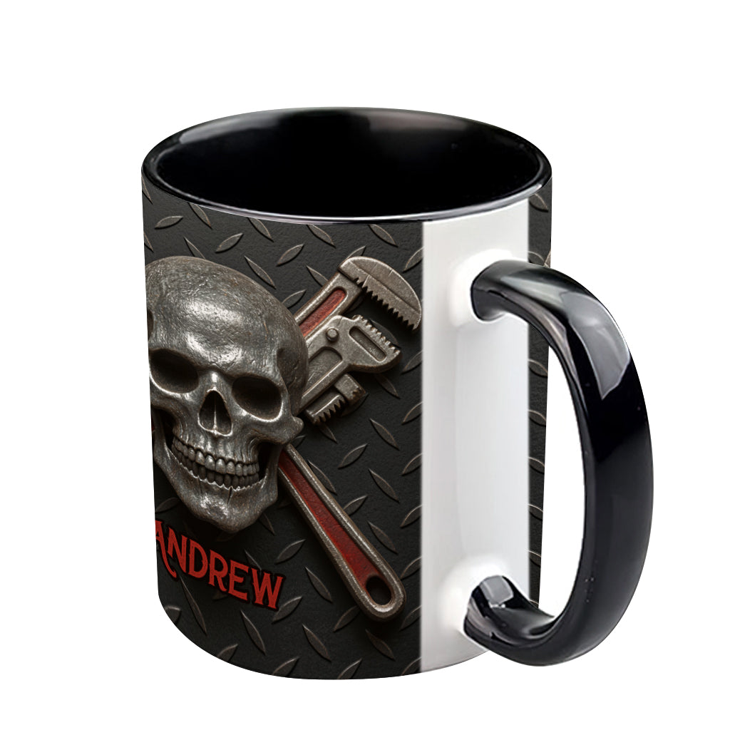 Mug personnalisé « Squelette Plombier » - Cadeau original pour plombier