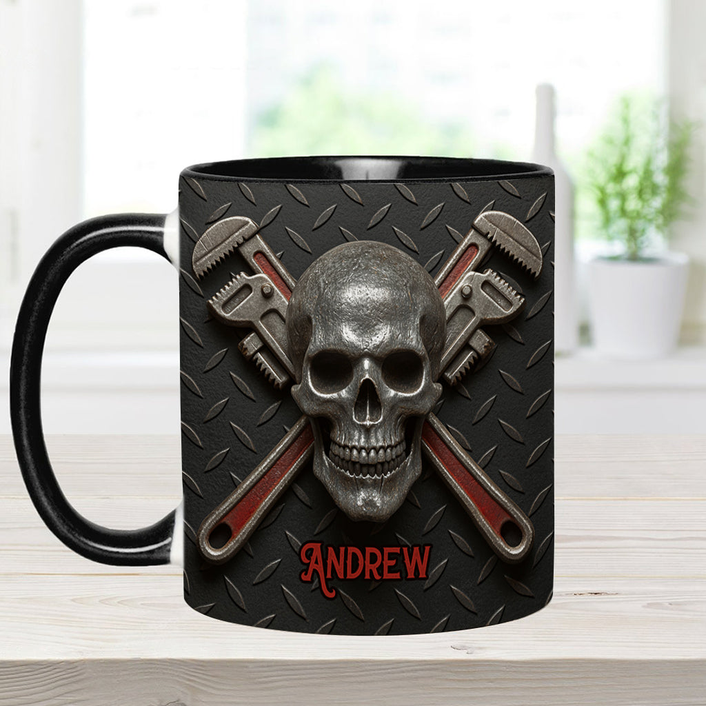 Mug personnalisé « Squelette Plombier » - Cadeau original pour plombier