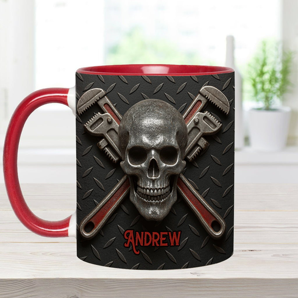 Mug personnalisé « Squelette Plombier » - Cadeau original pour plombier