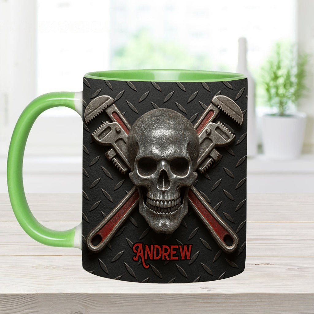 Mug personnalisé « Squelette Plombier » - Cadeau original pour plombier