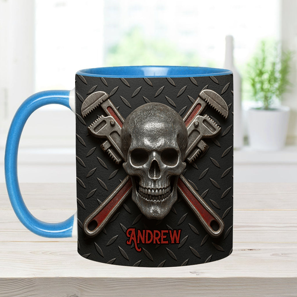 Mug personnalisé « Squelette Plombier » - Cadeau original pour plombier