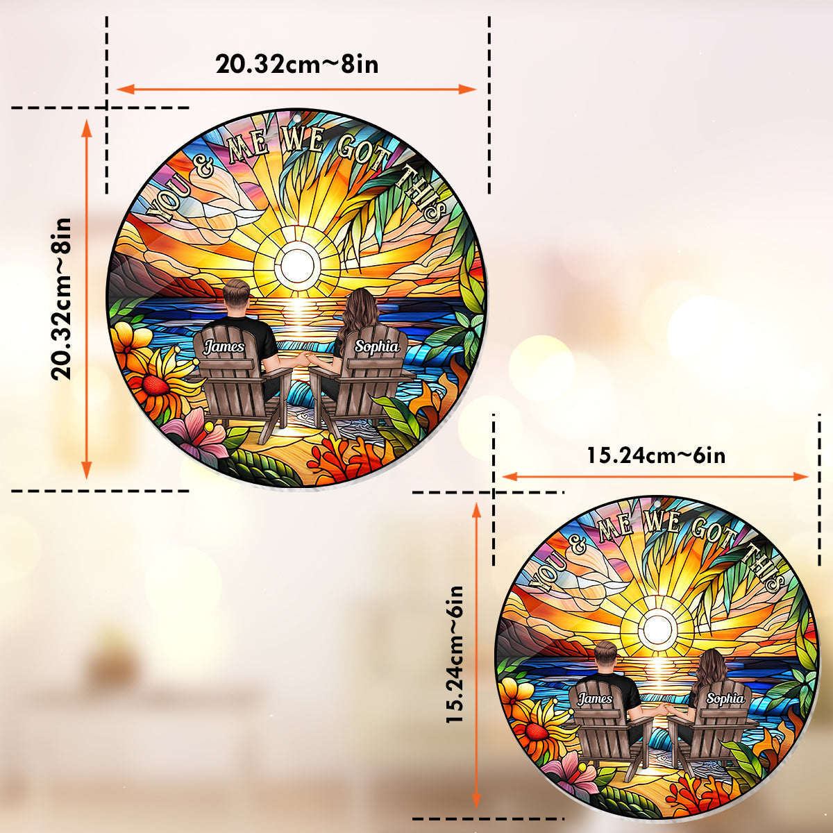 You And Me We Got This - Personalized Couple Window Hanging Suncatcher Ornament