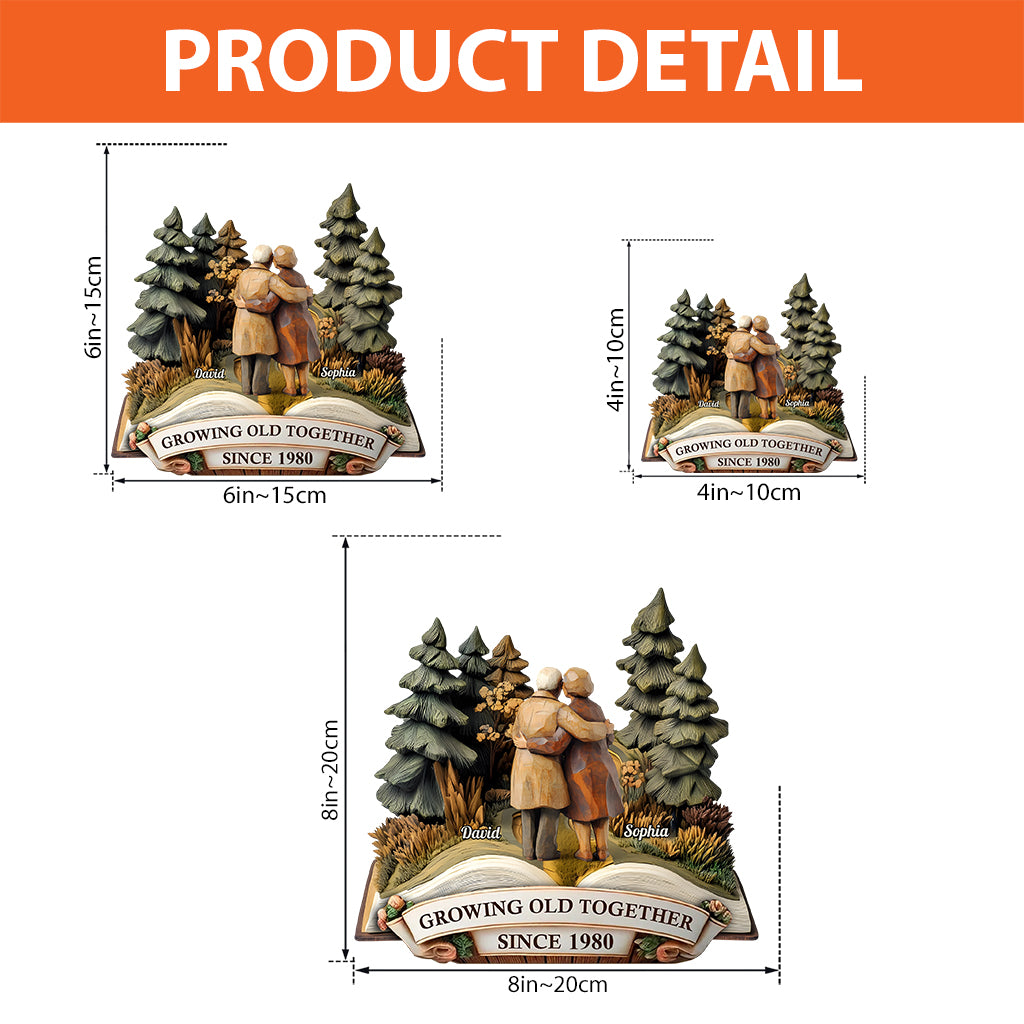 Growing Old Together - Personalized Couple Custom Shaped Acrylic Plaque