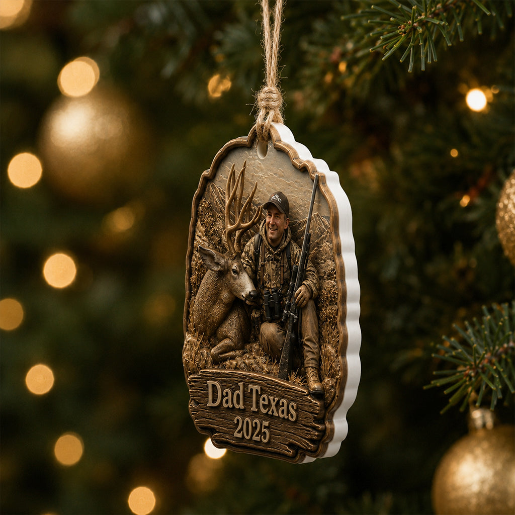 Geschenk für Jäger - Personalisierte Premium 3D Ornament