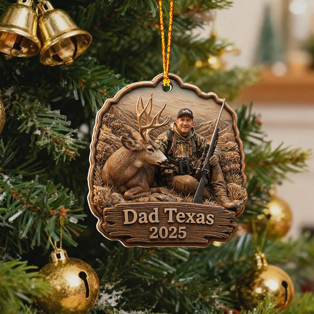 Geschenk für Jäger - Personalisierte Premium 3D Ornament