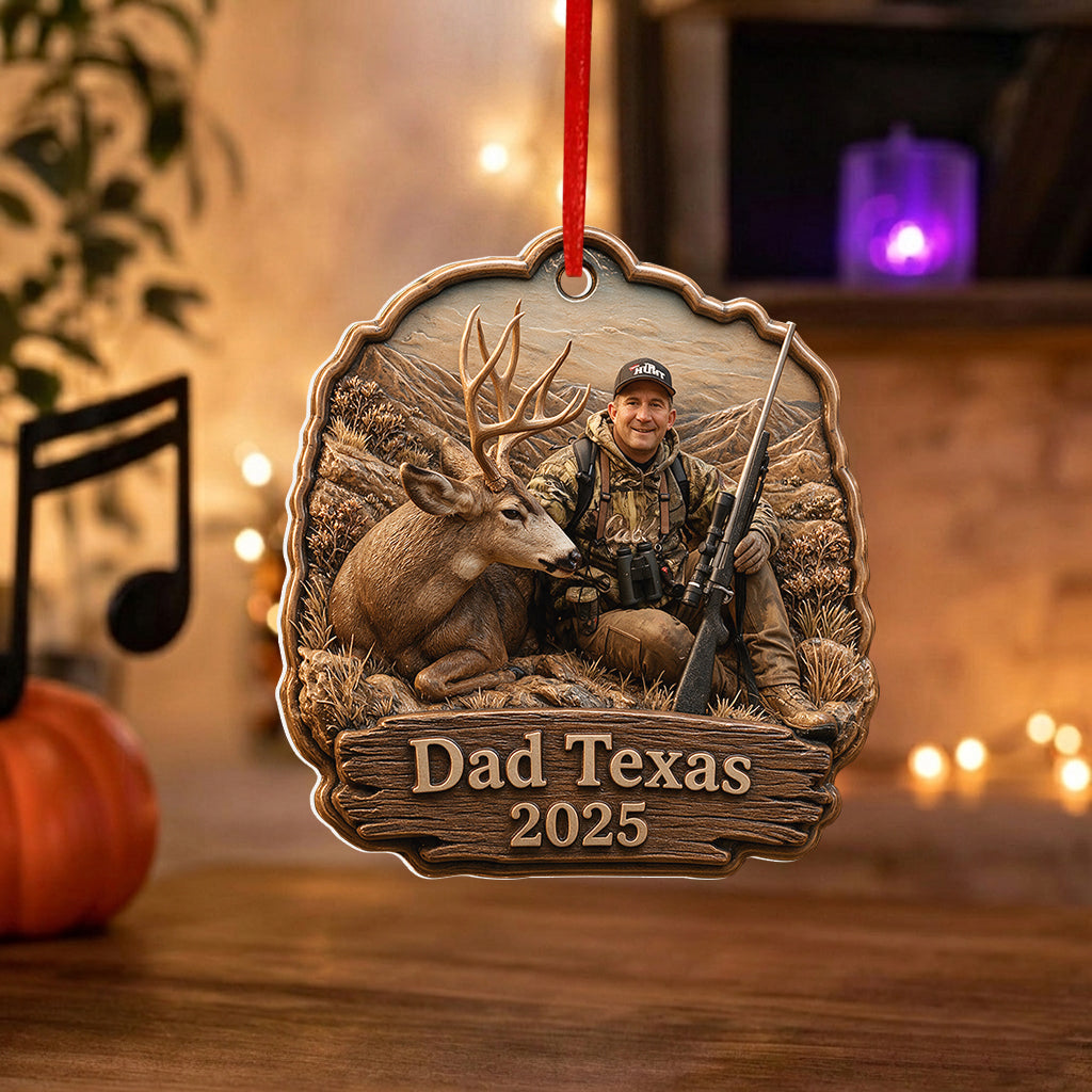 Geschenk für Jäger - Personalisierte Premium 3D Ornament