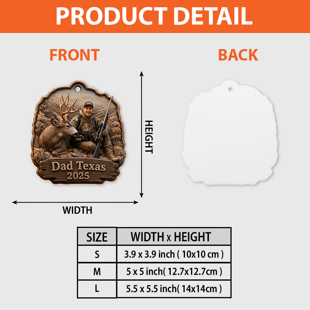 Geschenk für Jäger - Personalisierte Premium 3D Ornament