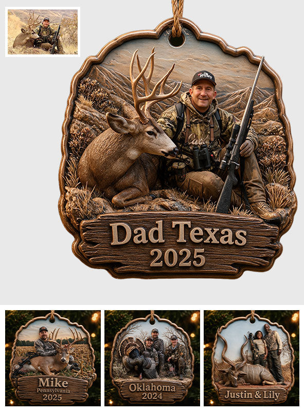 Geschenk für Jäger - Personalisierte Premium 3D Ornament