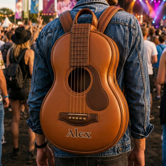 Guitare d'Amour - Sac à Dos en Cuir Personnalisable