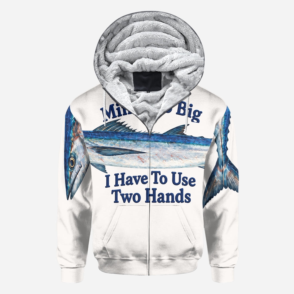 Mon T-shirt est si Grand que Je Dois Utiliser Deux Mains - T-shirt de Pêche Personnalisé