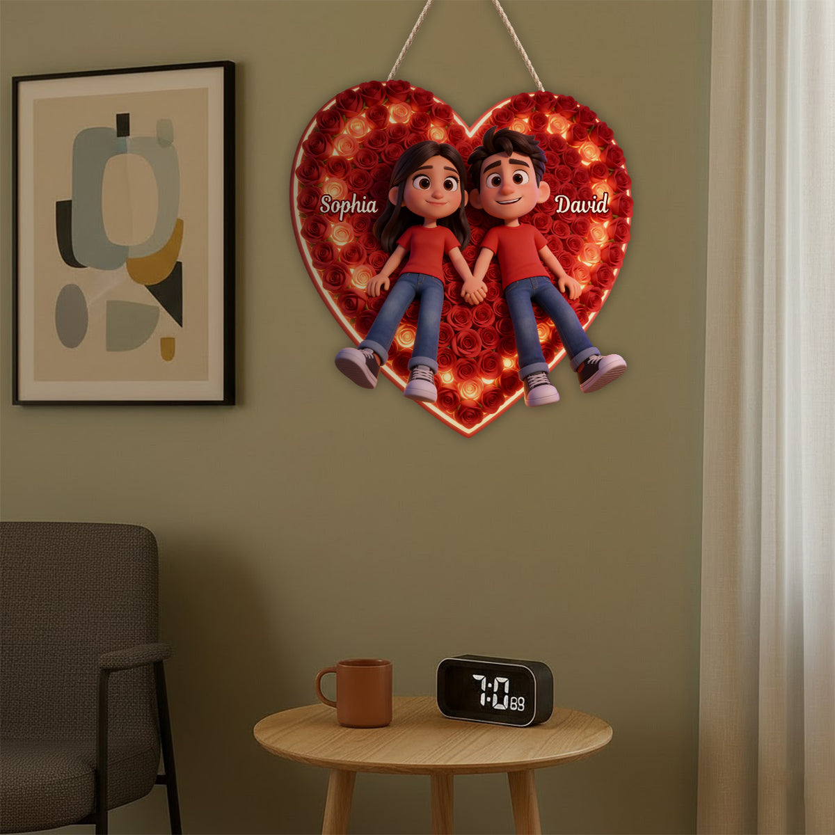 Any Photo Perfect Gift For Couple - Personalized Couple LED Light Acrylic Sign