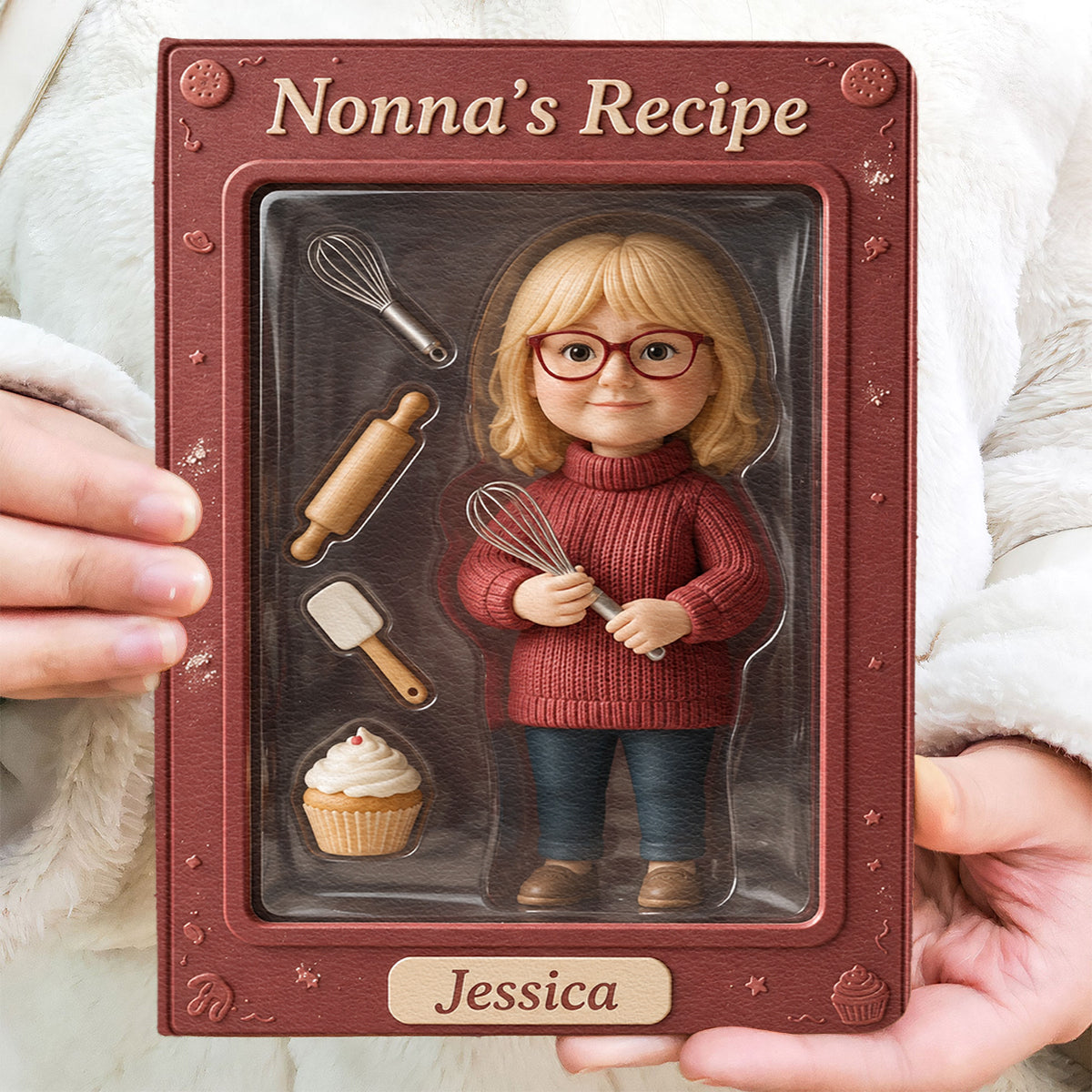 Custom From Any Photo, Recipe Notebook - Personalized Baking Leather Journal