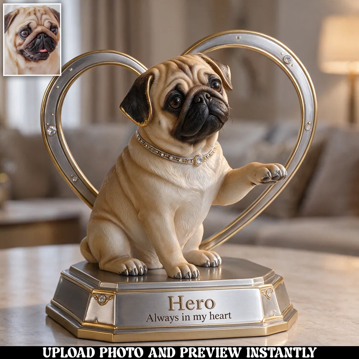 Cadeau Personnalisé pour Amoureux des Chiens - Portrait de Animal de Compagnie, Cadeau Unique pour Parents de Chiens, Mémorial pour Animaux, Plaque Acrylique Personnalisée