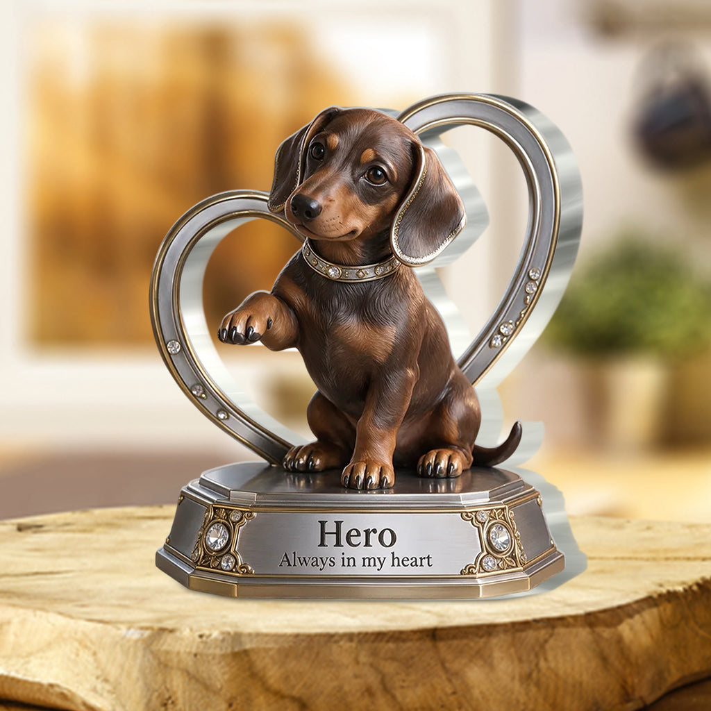 Cadeau Personnalisé pour Amoureux des Chiens - Portrait de Animal de Compagnie, Cadeau Unique pour Parents de Chiens, Mémorial pour Animaux, Plaque Acrylique Personnalisée