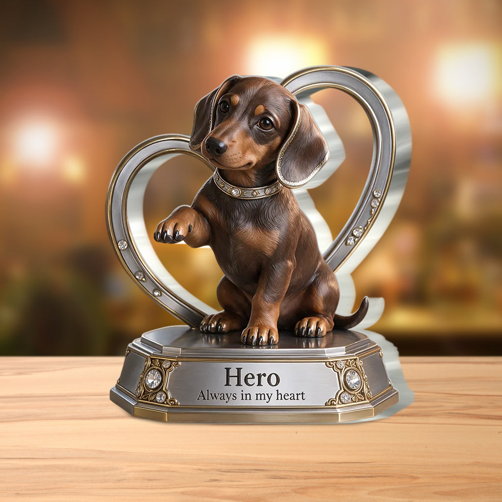Cadeau Personnalisé pour Amoureux des Chiens - Portrait de Animal de Compagnie, Cadeau Unique pour Parents de Chiens, Mémorial pour Animaux, Plaque Acrylique Personnalisée