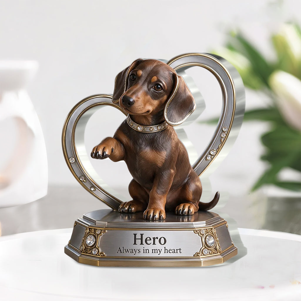 Cadeau Personnalisé pour Amoureux des Chiens - Portrait de Animal de Compagnie, Cadeau Unique pour Parents de Chiens, Mémorial pour Animaux, Plaque Acrylique Personnalisée