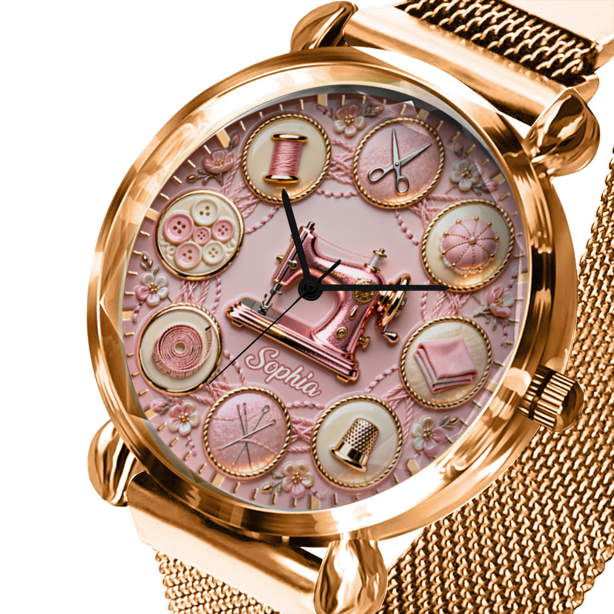 Nähbegeisterung – Personalisierte Damen-Handuhr 
