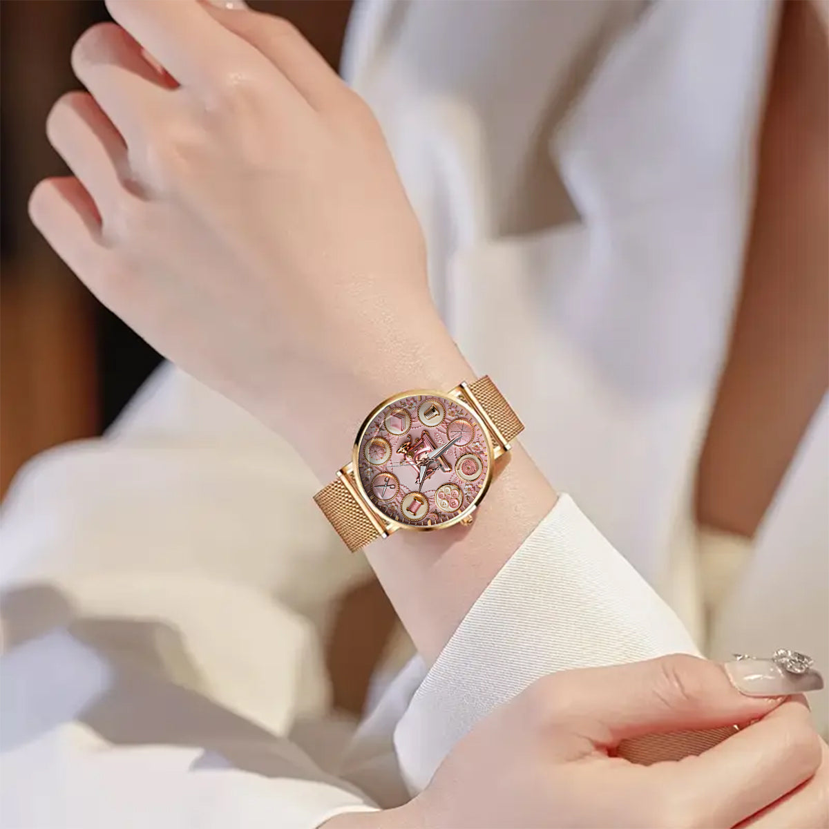 Nähbegeisterung – Personalisierte Damen-Handuhr 