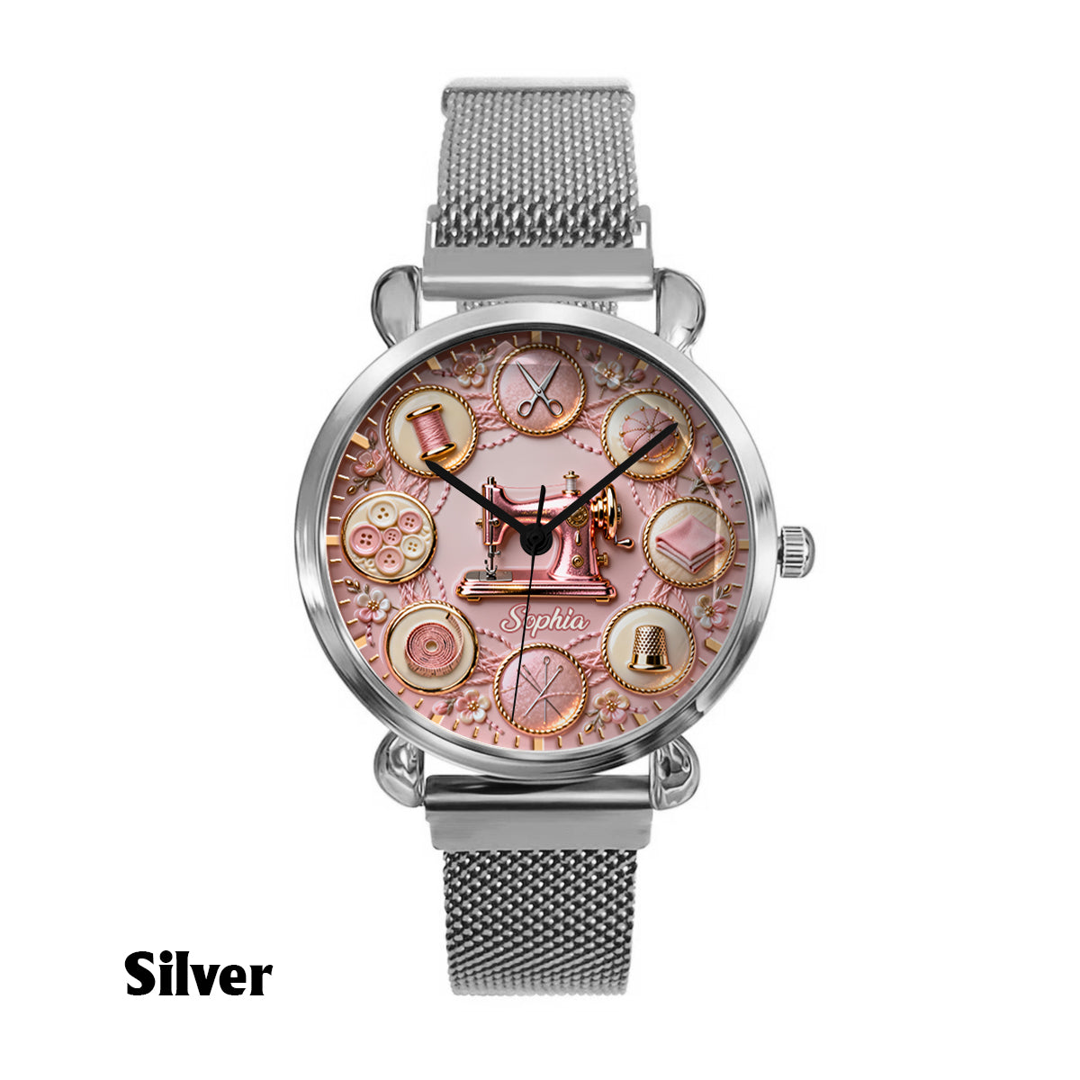 Nähbegeisterung – Personalisierte Damen-Handuhr 