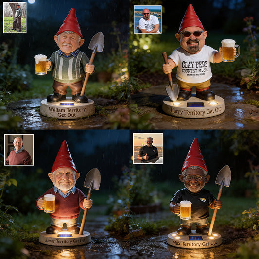 My Territory Get Out - Personalized Gardening Solar Acrylic Light