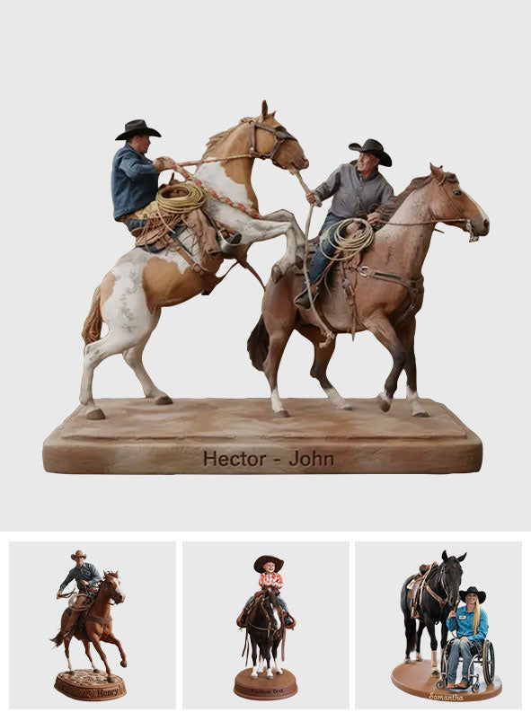 Starke Cowboys – Personalisierte Acrylplakette im Western-Stil