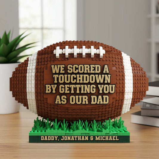 American Football Dad – Personalisierte Acrylplakette in Fußballform