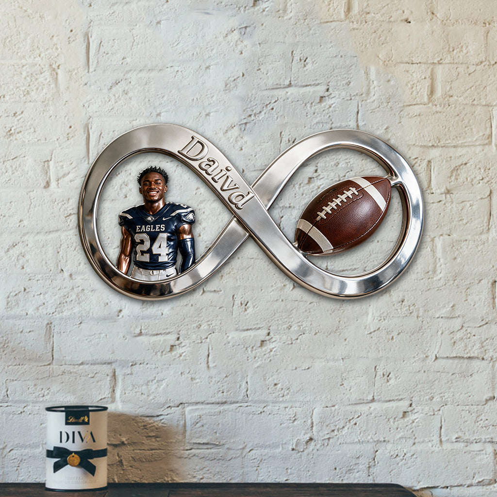 Jeder Sport, Jedes Foto - Personalisierte Fußball 3D-gedruckte Metalltafel