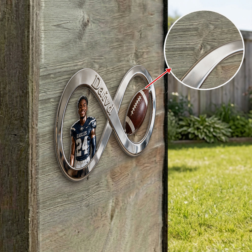 Jeder Sport, Jedes Foto - Personalisierte Fußball 3D-gedruckte Metalltafel