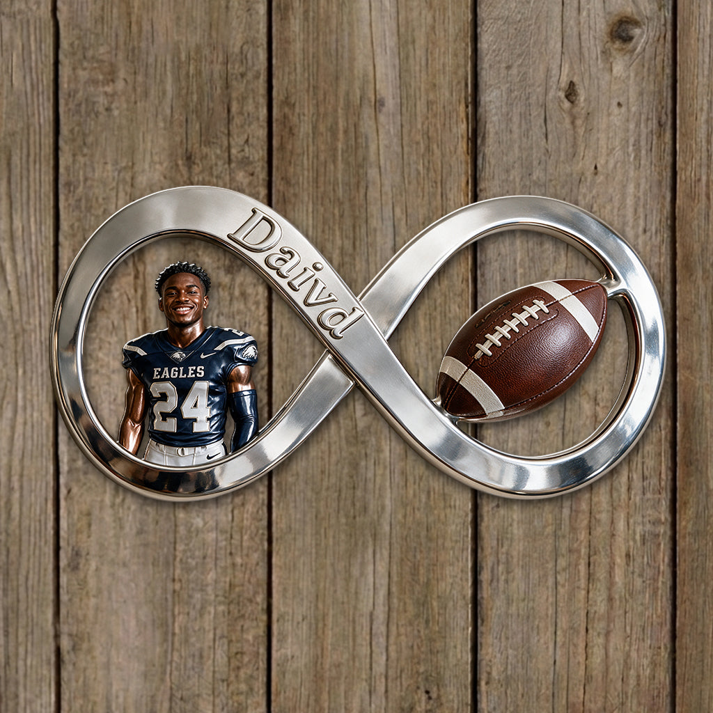 Jeder Sport, Jedes Foto - Personalisierte Fußball 3D-gedruckte Metalltafel