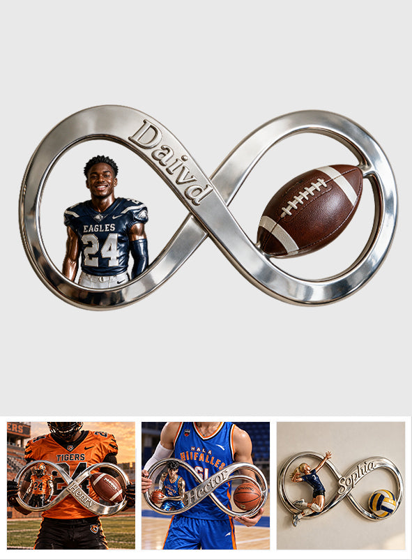 Jeder Sport, Jedes Foto - Personalisierte Fußball 3D-gedruckte Metalltafel