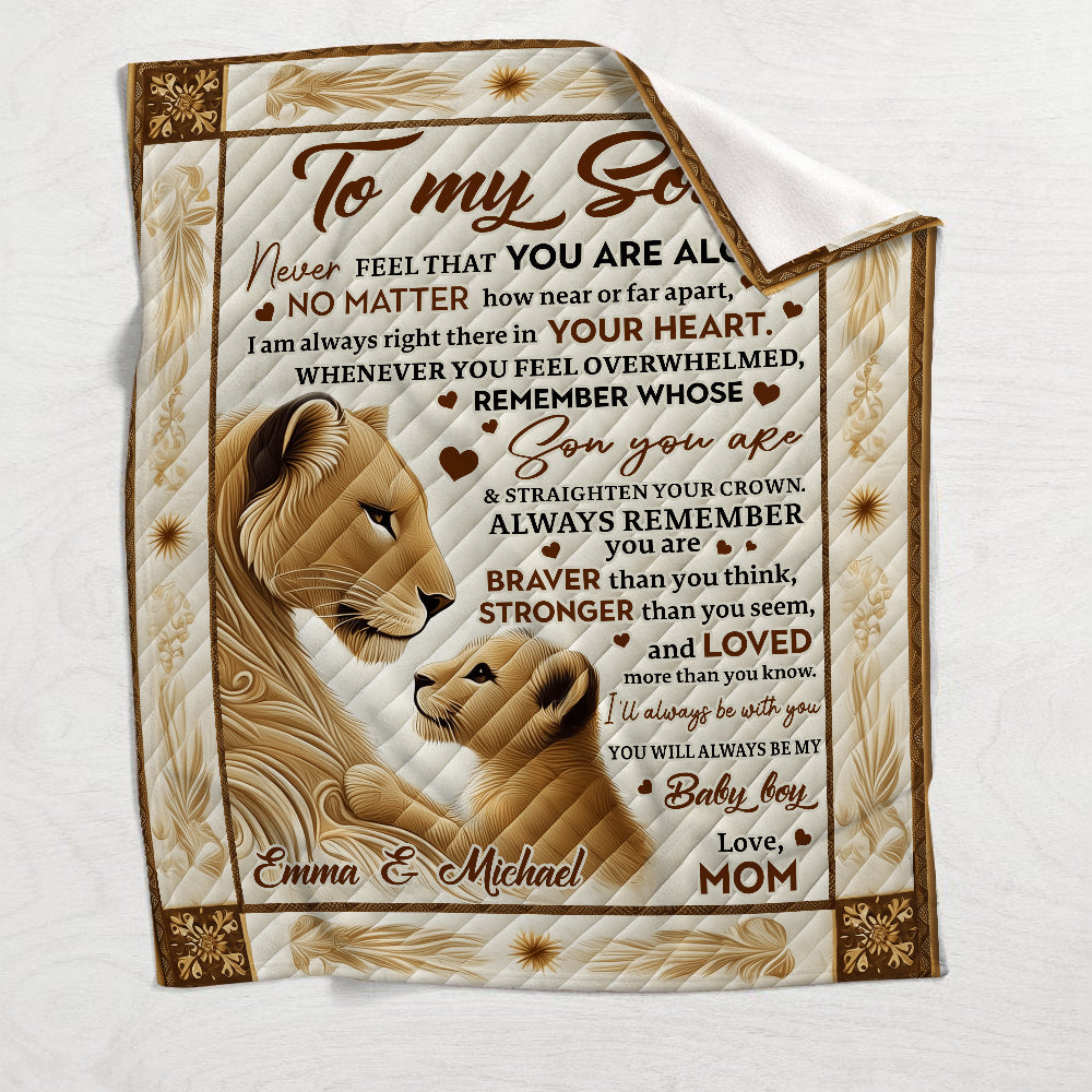 To My Son - Personalized Mother Blanket