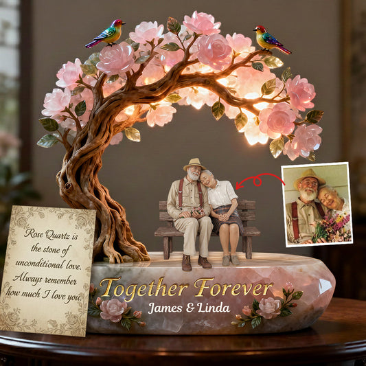 Forever Together, Rose Quartz Styled Couple Decor - Personalized Couple Custom Shaped Acrylic Plaque