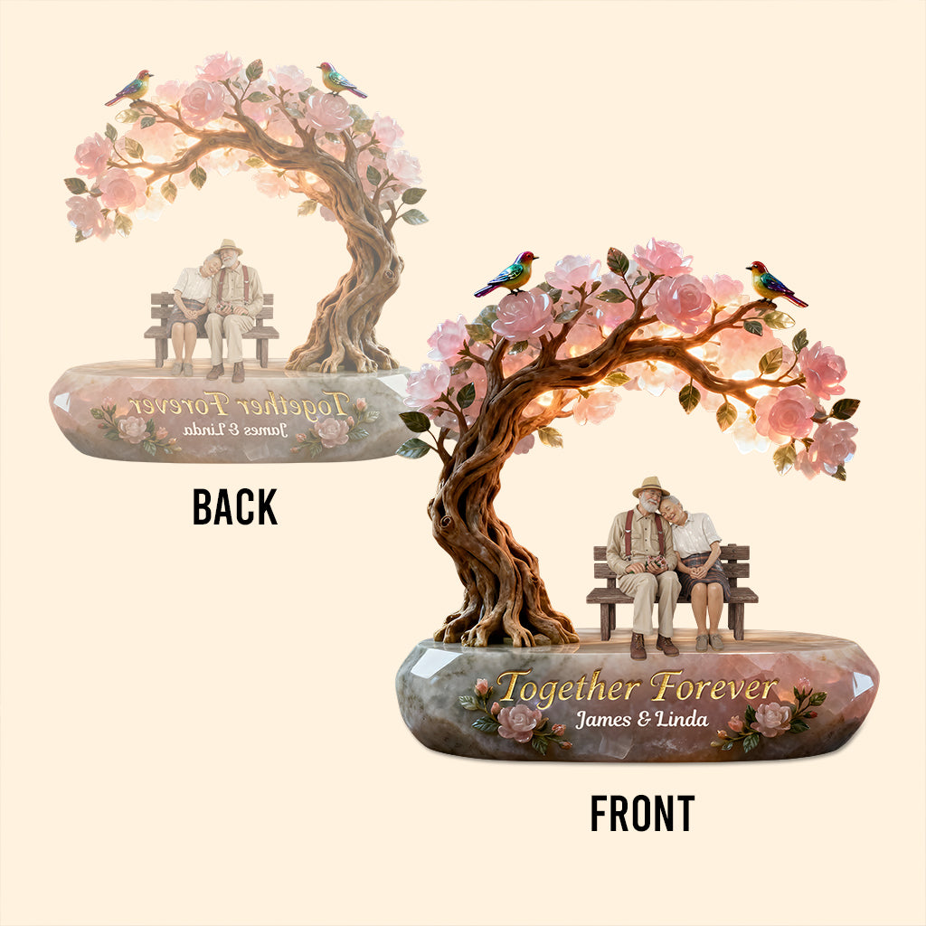 Forever Together, Rose Quartz Styled Couple Decor - Personalized Couple Custom Shaped Acrylic Plaque