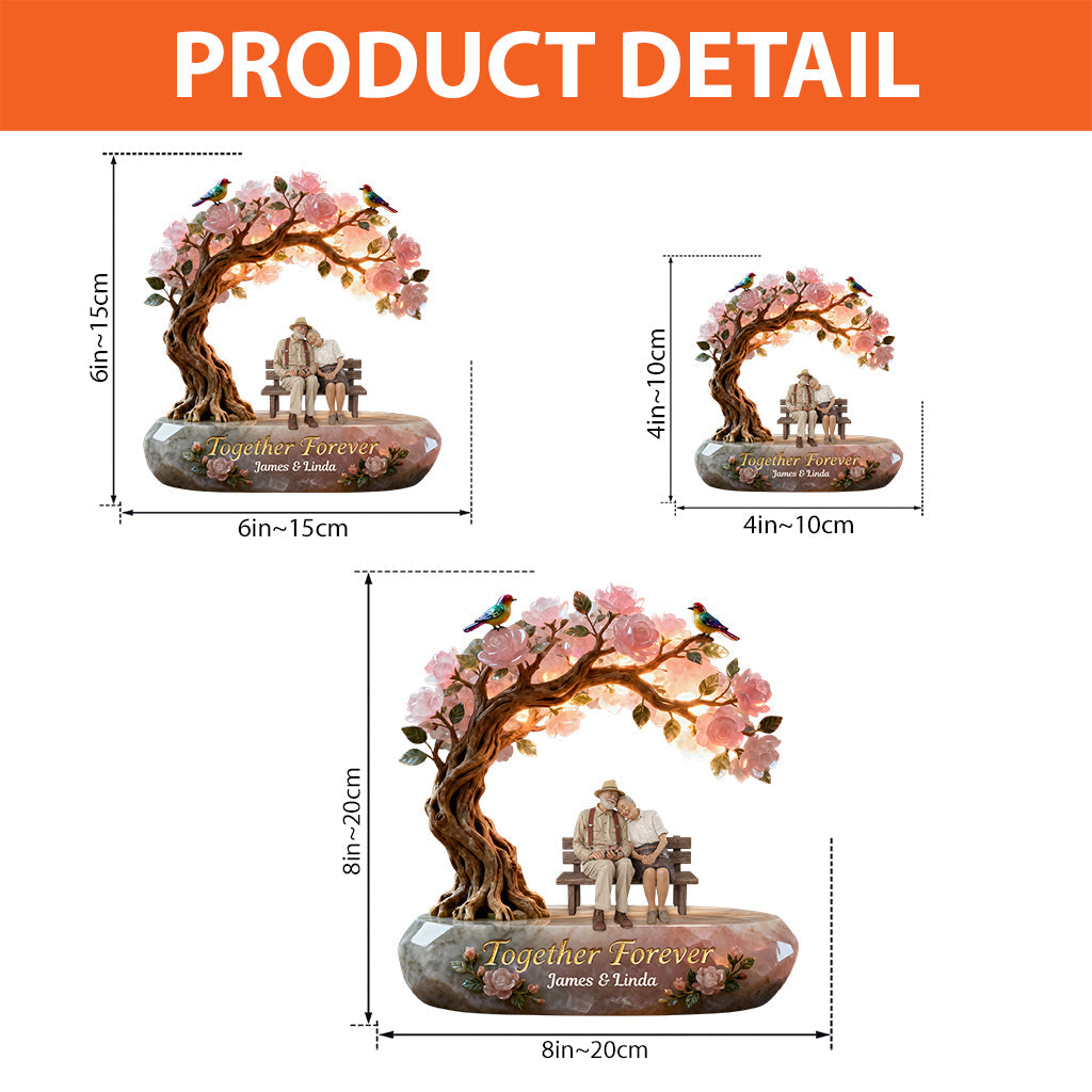 Forever Together, Rose Quartz Styled Couple Decor - Personalized Couple Custom Shaped Acrylic Plaque