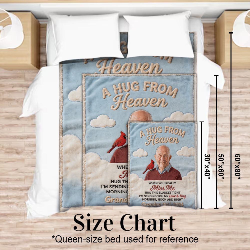 A Hug From Heaven - Personalized Memorial Blanket